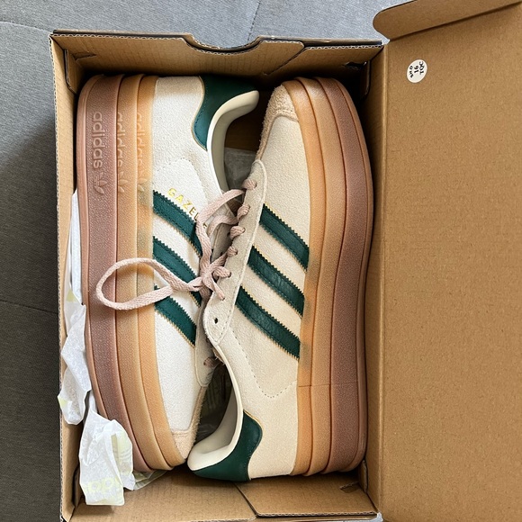 adidas Shoes - Adidas Gazelle Bold green/cream white